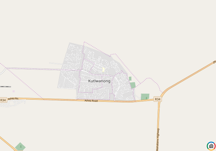 Map location of Kutlwanong